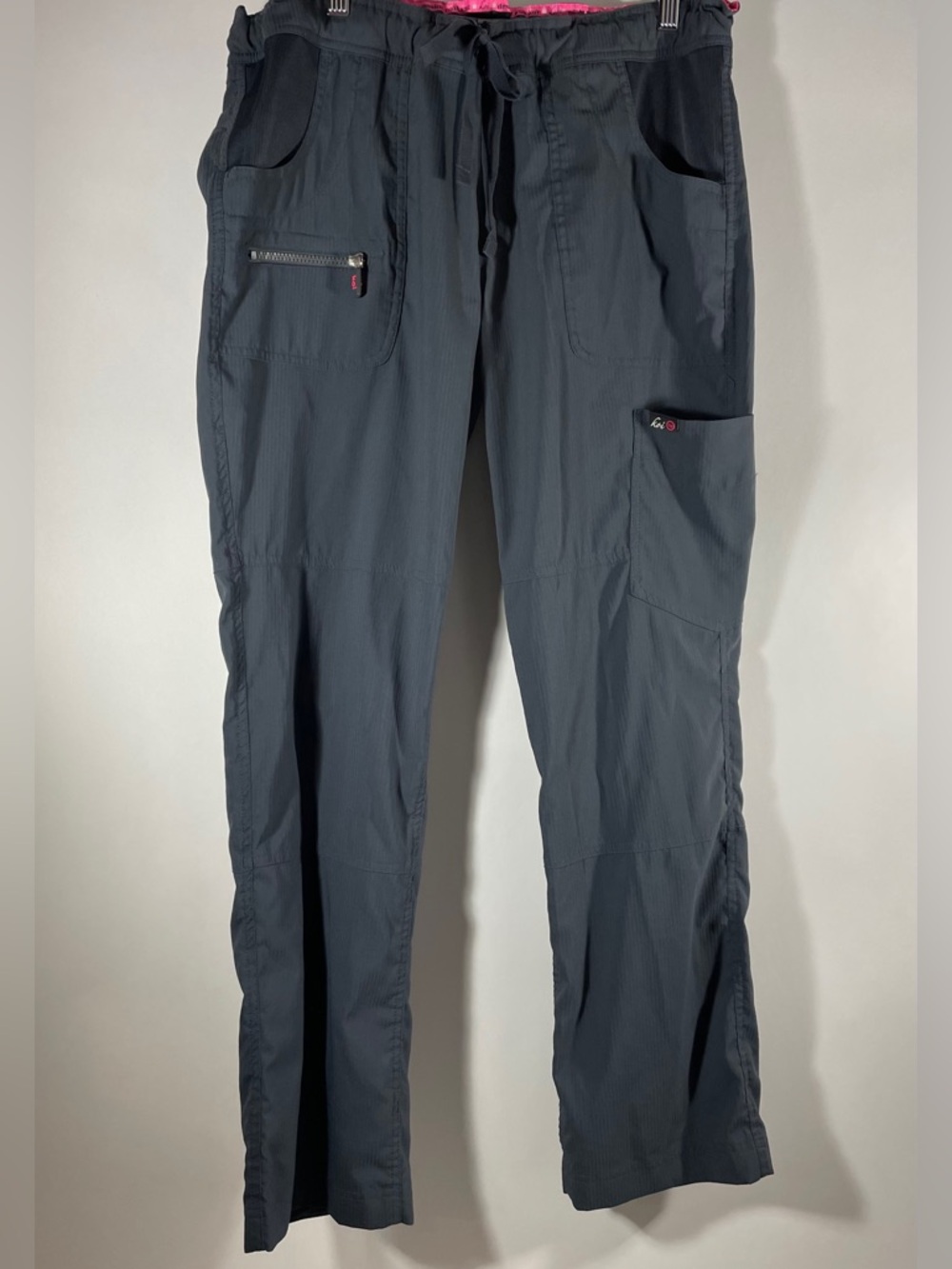 Koi Lite Women’s Peace Scrub Pants Charcoal Medium Reg Style# 721R Stretch Cargo